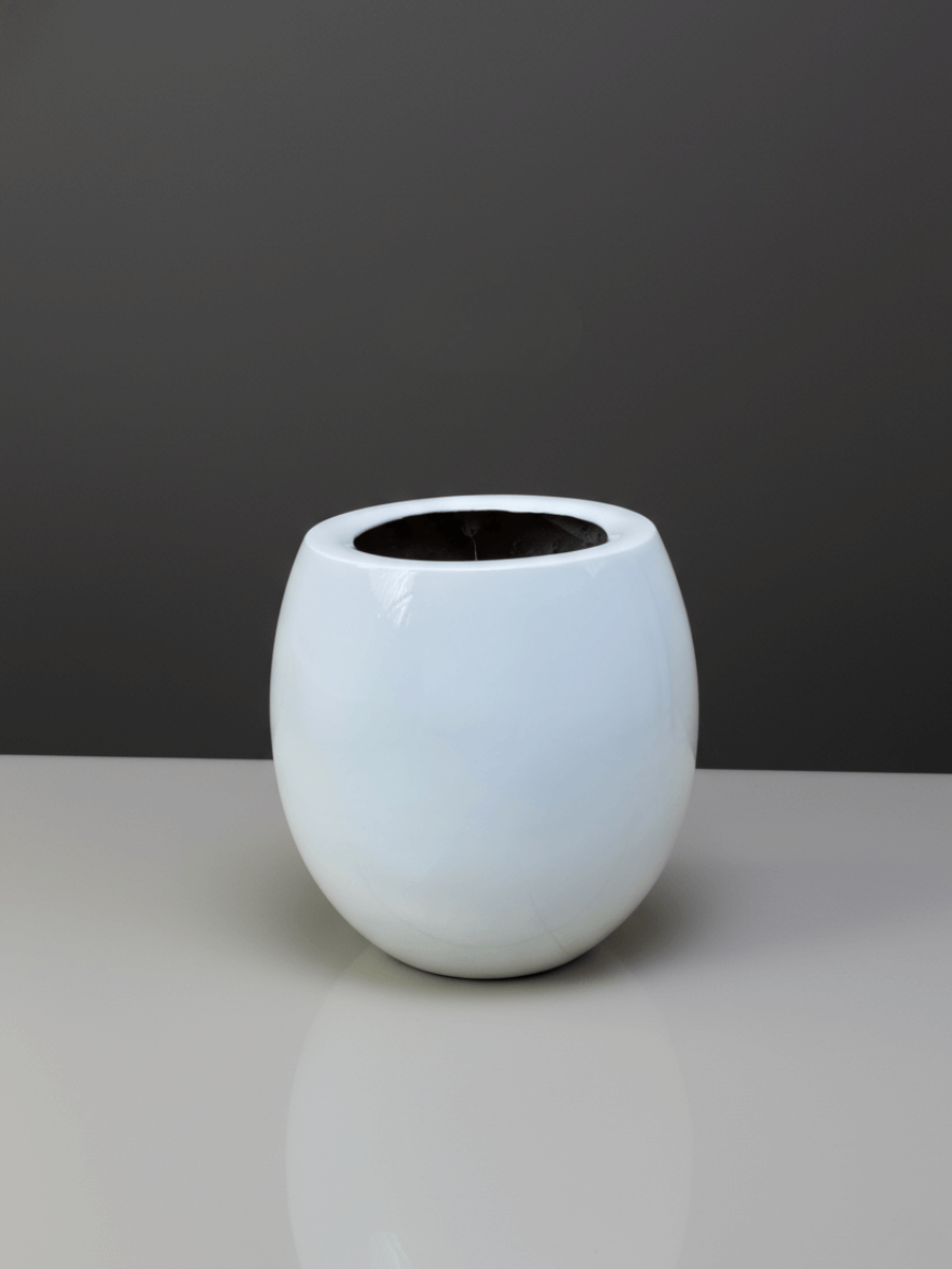egg small (1) SMALL EGG-CLASSIC FIBERGLASS PLANTER FOR INTERIOR DECOR - Image 1