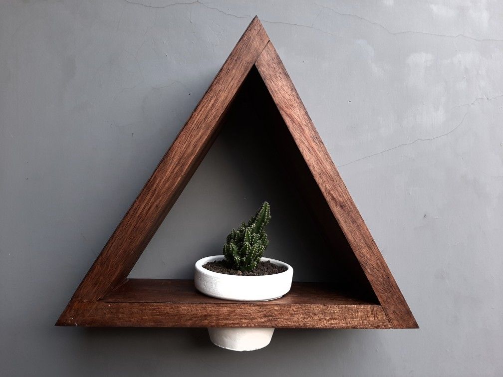 Wooden Triangle Flower Vase Wooden Triangle Flower Vases For Interior Home decoration