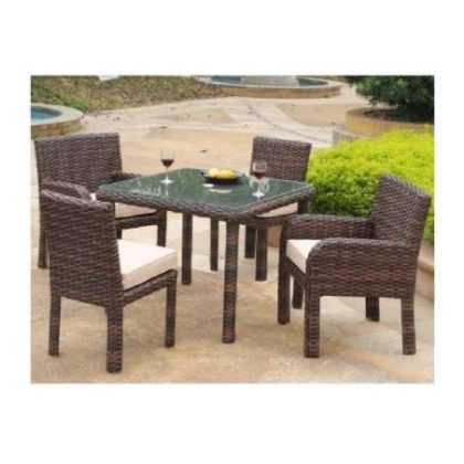 St Tropez Rattan 4 Seater Square Table Garden Furniture Set