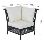 Outsunny Rattan Single Corner Sofa