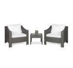 Best Choice Set of 2 Outdoor Wicker Club Patio Accent Chairs w/ Side Table
