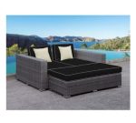 Roslindale 2 Piece Patio Daybed with Cushions - Brown