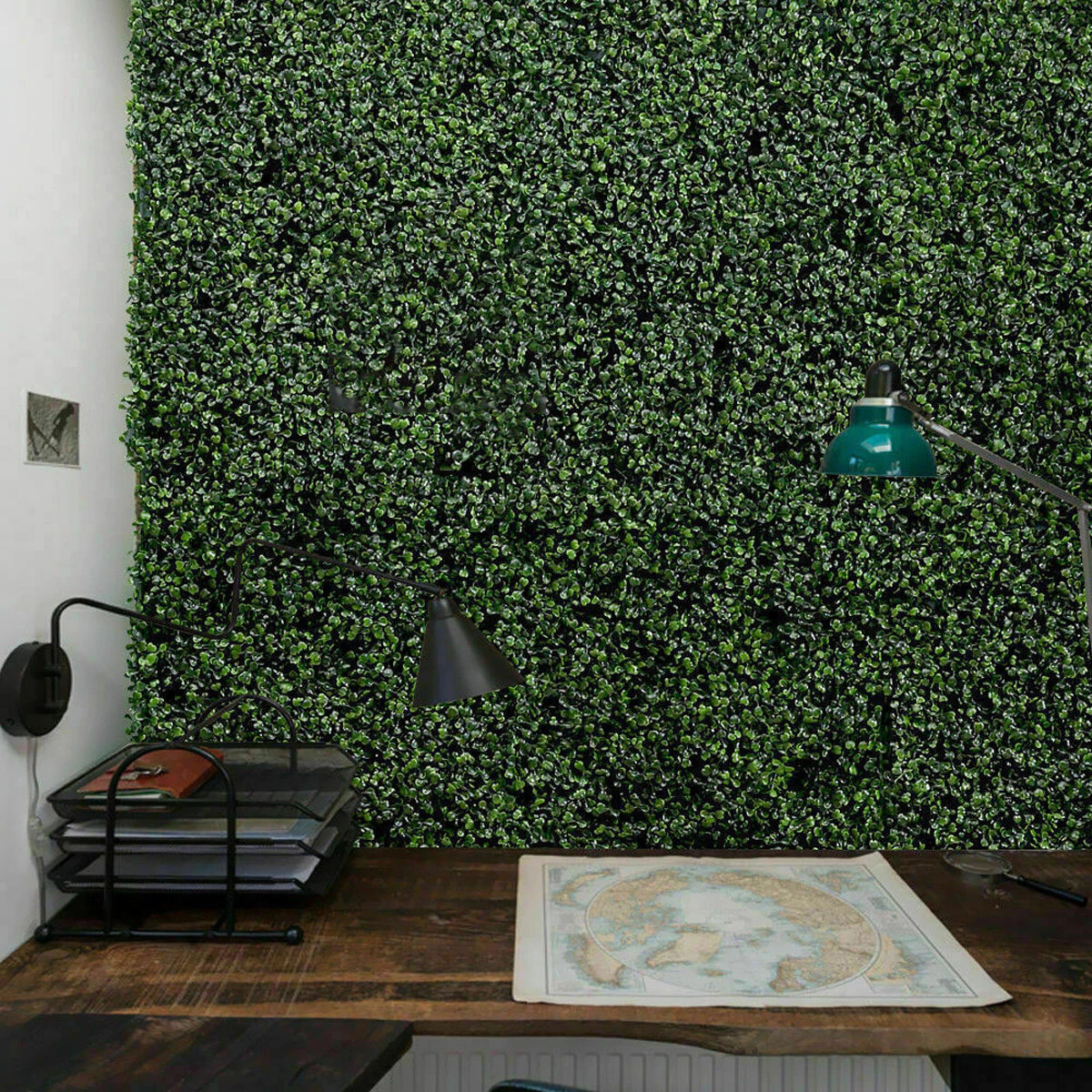 Artificial wall mat hedges