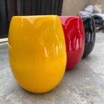 MODERN FIBERGLASS FLOWER POTS (EGG CLASSIC SHAPE)