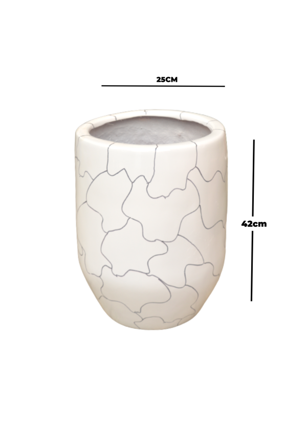 Tapered-Edge Cylinder Fiberglass Pots - 42cm