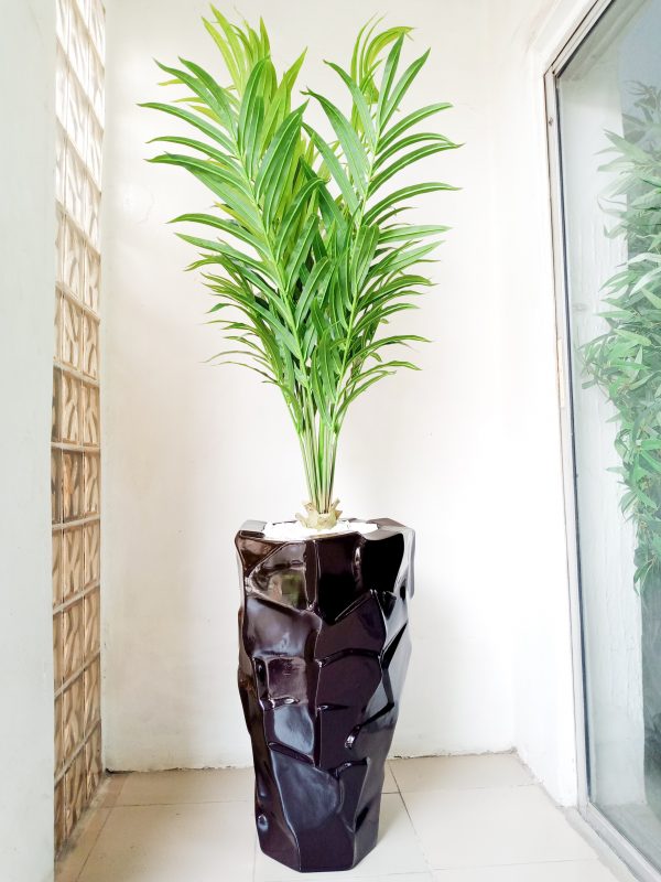 Potted Artificial Kentia Palm Plant With Jargon Fiberglass Pot - Height 190cm