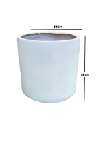 HALF CYLINDER FIBERGLASS FLOWER POT FOR INDOOR USE