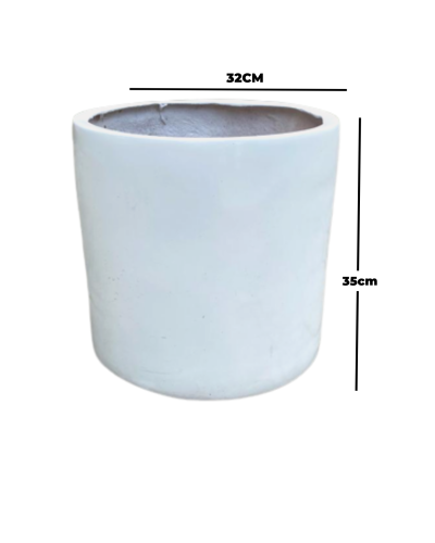 HALF CYLINDER FIBERGLASS FLOWER POT FOR INDOOR USE