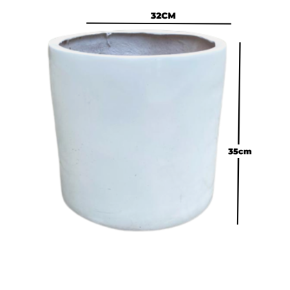 HALF CYLINDER FIBERGLASS FLOWER POT FOR INDOOR USE