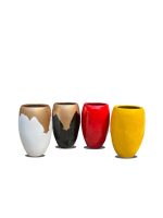 CLASSIC FIBERGLASS FLOWER POTS FOR EXTERIOR DECORATION