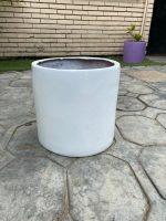 HALF CYLINDER FIBERGLASS FLOWER POT FOR INDOOR USE