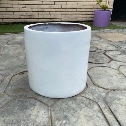 HALF CYLINDER FIBERGLASS FLOWER POT FOR INDOOR USE