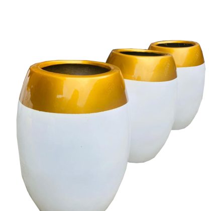 MEDIUM CLASSIC FIBERGLASS PLANT POT FOR INTERIOR DESIGN