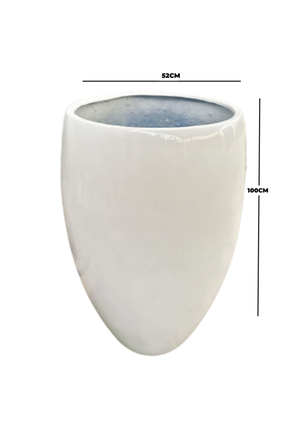 100CM CLASSIC FIBERGLASS FLOWER POT FOR GARDEN DESIGN