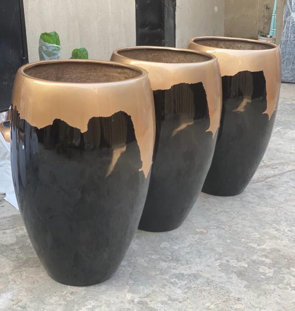 100CM CLASSIC FIBERGLASS FLOWER POT FOR GARDEN DESIGN