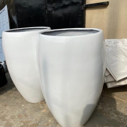 100CM CLASSIC FIBERGLASS FLOWER POT FOR GARDEN DESIGN