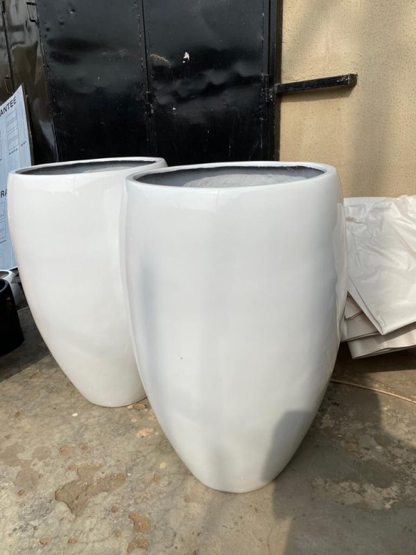 100CM CLASSIC FIBERGLASS FLOWER POT FOR GARDEN DESIGN