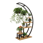 Semi circle metal plant stand