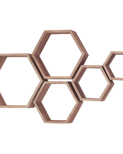 Natural Wooden Flower Vases | Hexagon Shape For Interior Design