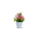 Quality Ceramic Oval Shape Tabletop Vases & Japanese Maple Flowers | white