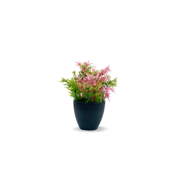 Quality Ceramic Oval Shape Tabletop Vases & Japanese Maple Flowers | black