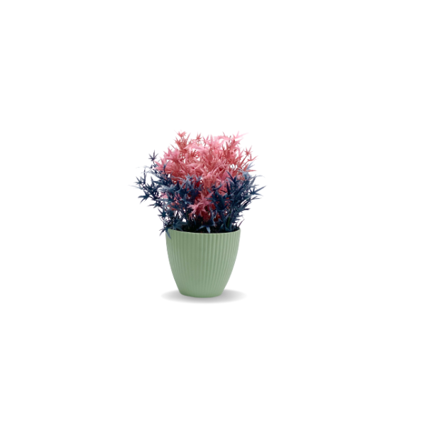Quality Ceramic Oval Shape Tabletop Vases & Japanese Maple Flowers | tea green