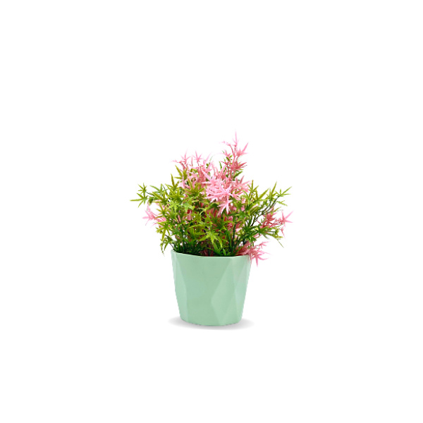 Aesthetic Ceramic Tabletop Vases With Vein Flower | Tea Green vase