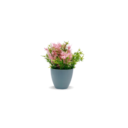 Quality Ceramic Oval Shape Tabletop Vases & Japanese Maple Flowers | grey