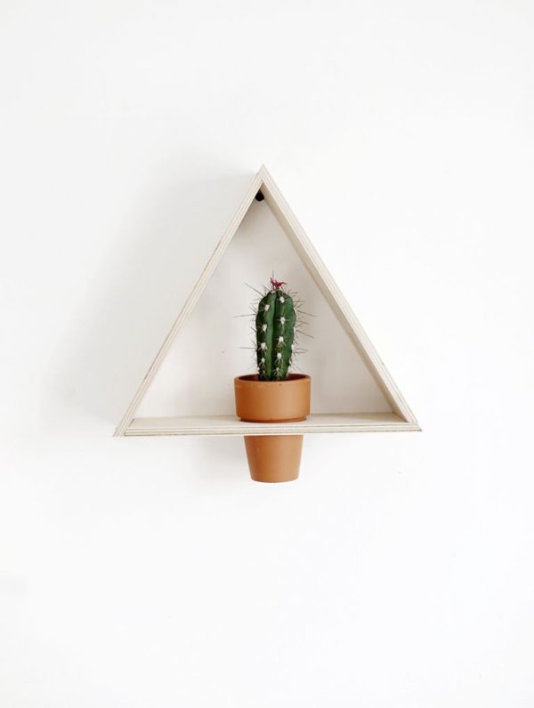 Wooden Triangle Flower Vases For Interior Home decoration