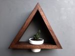 Wooden Triangle Flower Vases For Interior Home decoration