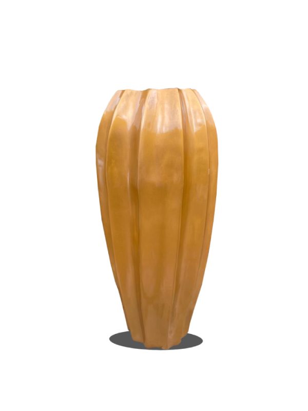 PUMPKIN FIBERGLASS FLOWER PLANTERS FOR INDOOR DECOR