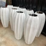 PUMPKIN FIBERGLASS FLOWER PLANTERS FOR INDOOR DECOR