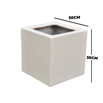 SMALL SQUARE FIBERGLASS VASES-INTERIOR & EXTERIOR DECOR