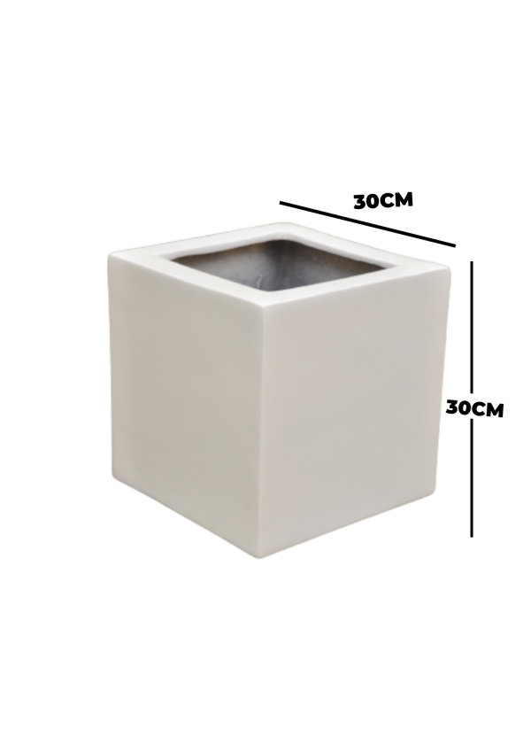 SMALL SQUARE FIBERGLASS VASES-INTERIOR & EXTERIOR DECOR