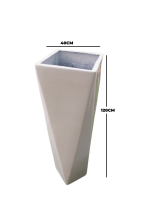 4FT PLAMOND FIBERGLASS PLANTER FOR OUTDOOR DOCORATION