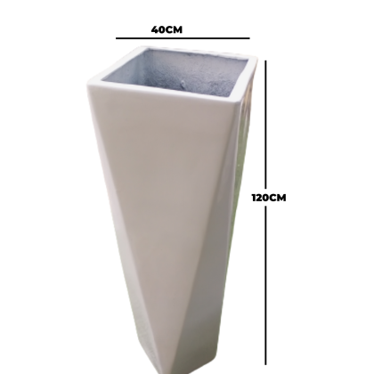 4FT PLAMOND FIBERGLASS PLANTER FOR OUTDOOR DOCORATION