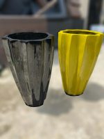 OKRA FIBERGLASS PLANTERS| LIGHTWEIGHT FLOWER VASES