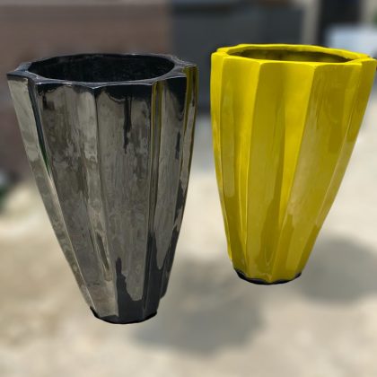 OKRA FIBERGLASS PLANTERS| LIGHTWEIGHT FLOWER VASES