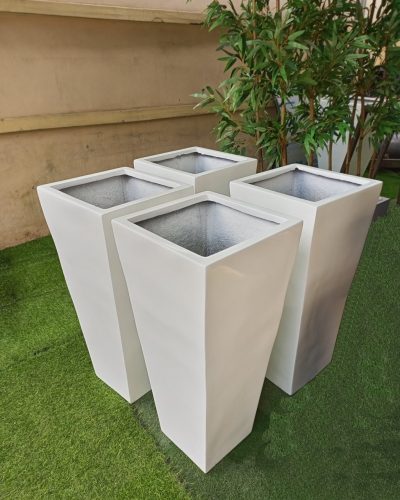 AESTHETIC FIBERGLASS FLOWER POT|OUTDOOR DECOR (BIG SIZ)