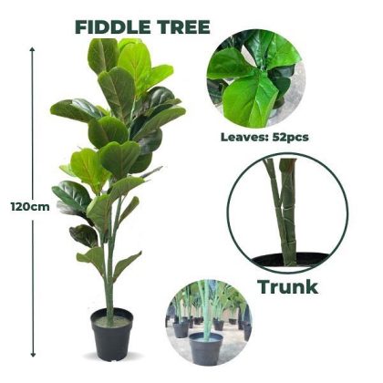 FAUX FIDDLE FIG TREES | HOUSEPLANTS DECOR ACCESSORIES