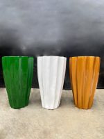 OKRA FIBERGLASS PLANTERS| LIGHTWEIGHT FLOWER VASES