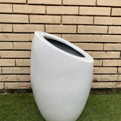 Fiberglass Flower Pot/Vase Decor | Chamfered Oval Planter Sales
