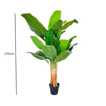 Artificial Indoor Decor Trees/Plants | Faux Three Stem Banana Tree