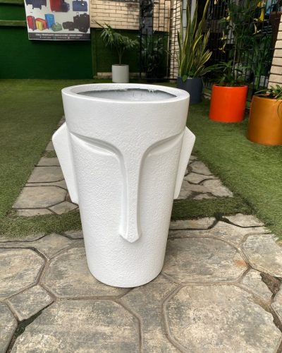 Linear Face Fiberglass Vase | Height:55cm