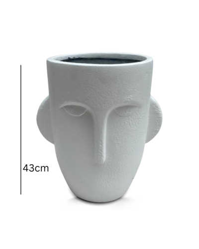 43cm Linear Face Fiberglass flower Pot/Vase/Planter for Indoor/Outdoor