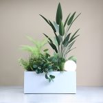 Elegant Indoor Artificial Greenery Landscaping Design with Fiberglass Planters for Office and Home - Image 3
