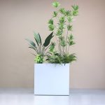 Elegant Indoor Artificial Greenery Landscaping Design with Fiberglass Planters for Office and Home - Image 8