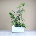 Elegant Indoor Artificial Greenery Landscaping Design with Fiberglass Planters for Office and Home - Image 10