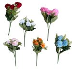 Artificial Pompom Chrysanthemums Flower (nr-20) | 30cm Stylish Faux Bloom for Modern Home and Office Décor