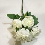 9 Heads Bouquet Camellia Artificial Flowers | Wedding and Home Decoration Floral setup Roses (PN-2) - Image 4